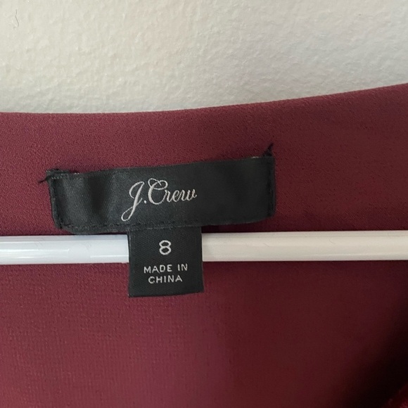 J. Crew Faux-wrap Top in Drapey Velvet Red Holiday Size 8 - Picture 5 of 10